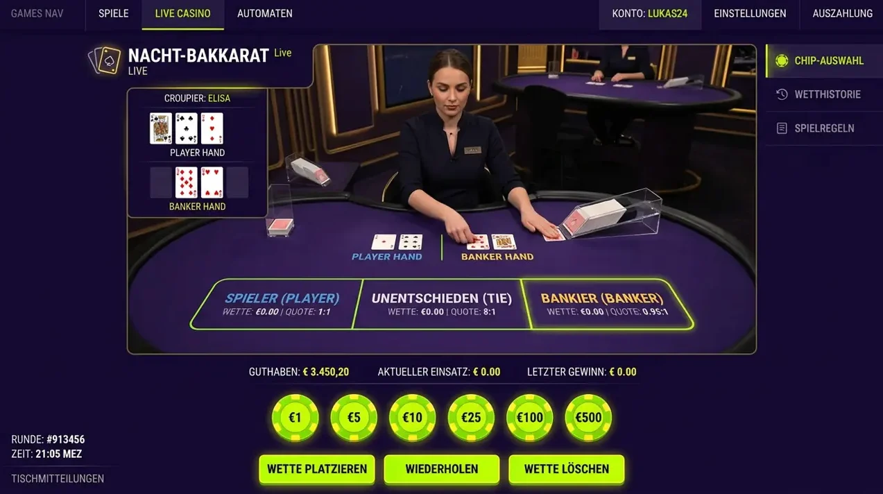Live Casino & Tischspiele · Irwin